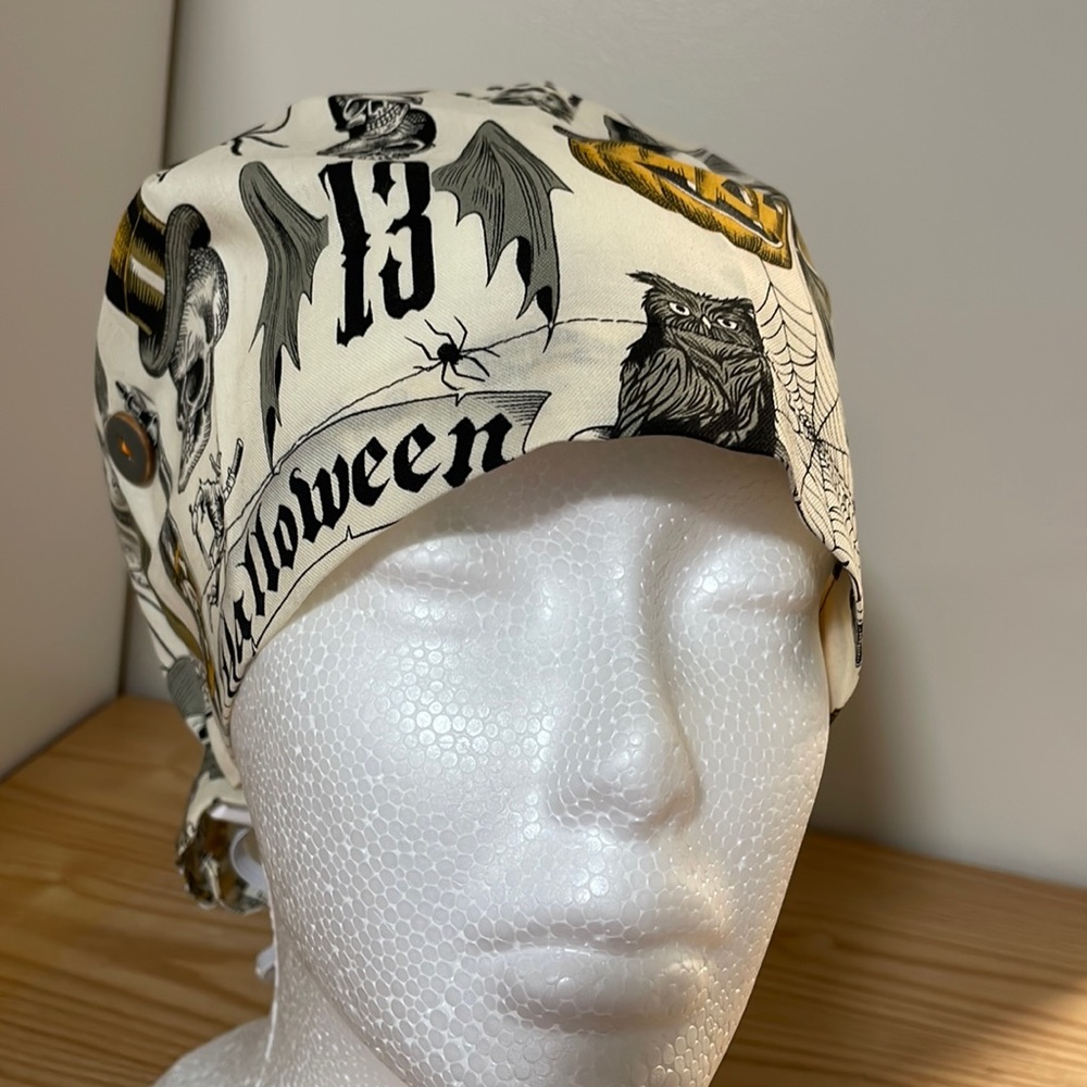 Halloween/Skeleton Women’s Euro Scary Super cool scrub cap; new